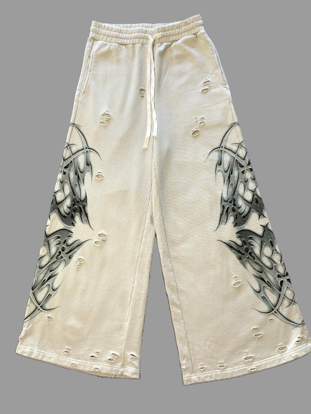 Blair Alliance Y2K Inspired Streetwear Sweatpants Wide Leg Distressed Size S